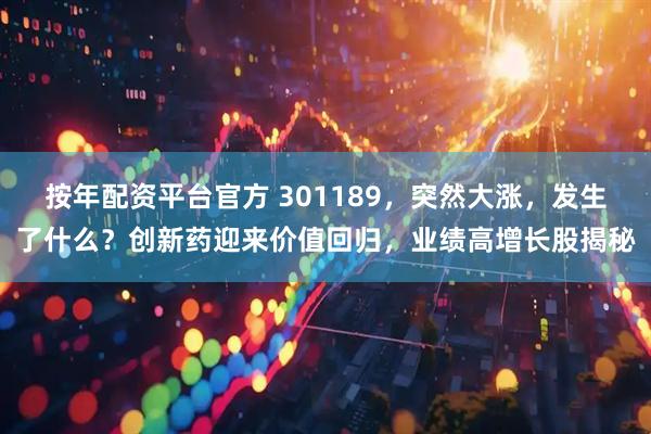 按年配资平台官方 301189，突然大涨，发生了什么？创新药迎来价值回归，业绩高增长股揭秘